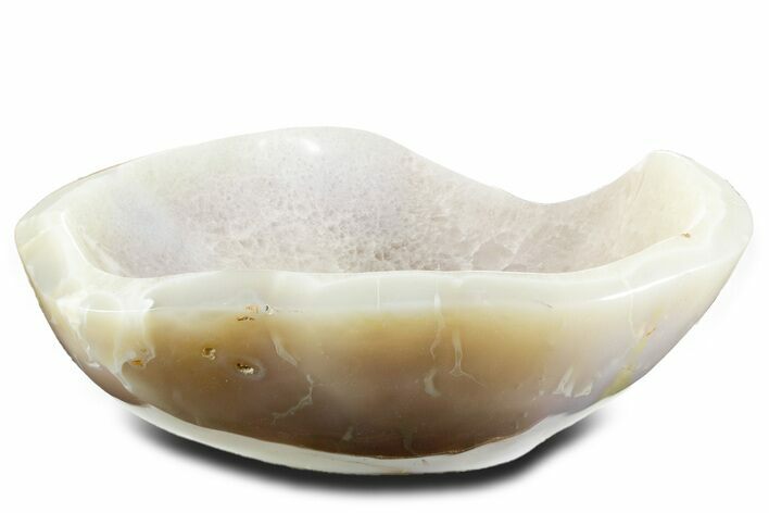 Polished Banded Agate and Amethyst Bowl - Madagascar #362023